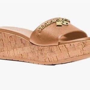 💛MICHAEL KORS- Elsa Leather and Cork Platform Sandal💛